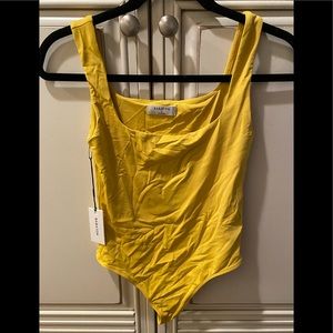 Aritzia yellow bodysuit